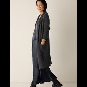 Eileen Fisher 100% Merino Wool Cardigan Duster